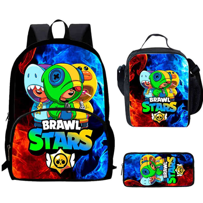 Brawl Stars Schooltas Hoge Definitie Print Multi-Functioneel Lichtgewicht Rugzak