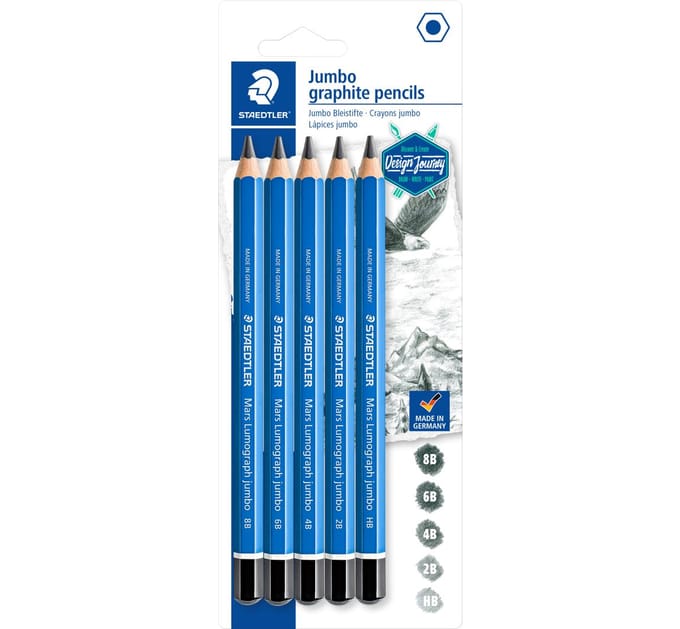 STAEDTLER Mars Lumograph jumbo - blister 5 st - Design Journey