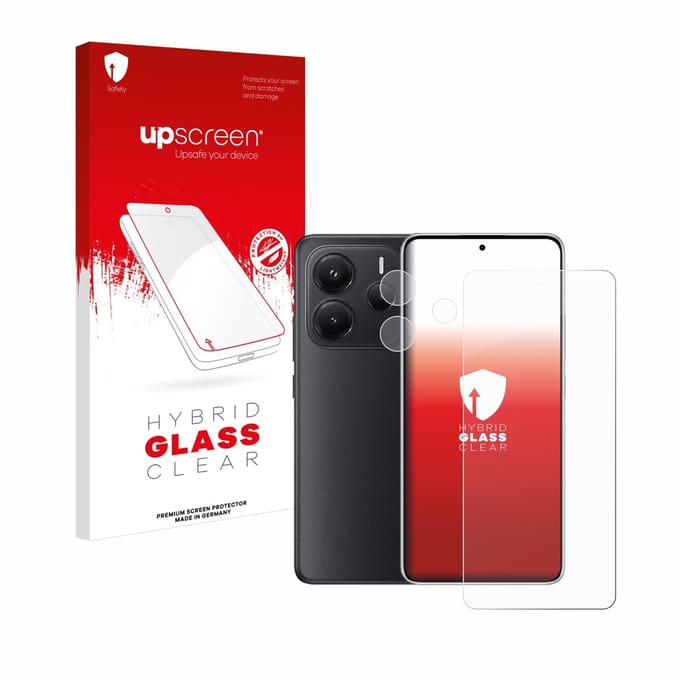 upscreen - Screenprotector voor Xiaomi Redmi Note 14 (Voor+Camera) - Folie Beschermfolie Beschermglas transparant
