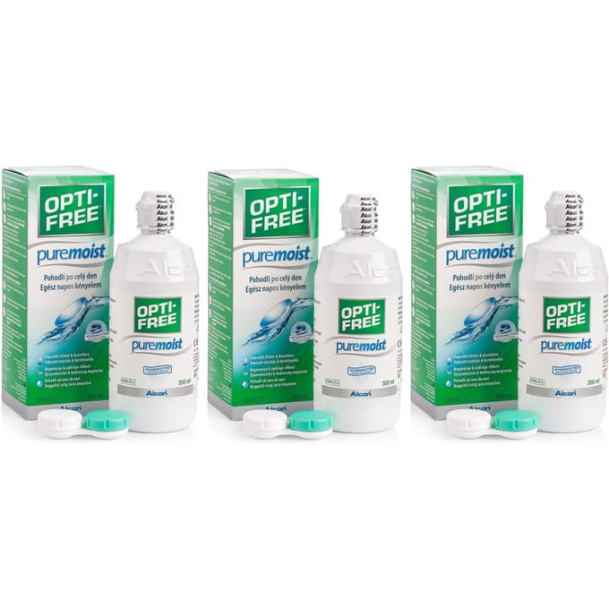 OPTI-FREE PureMoist 3 x 300 ml met lenzendoosjes