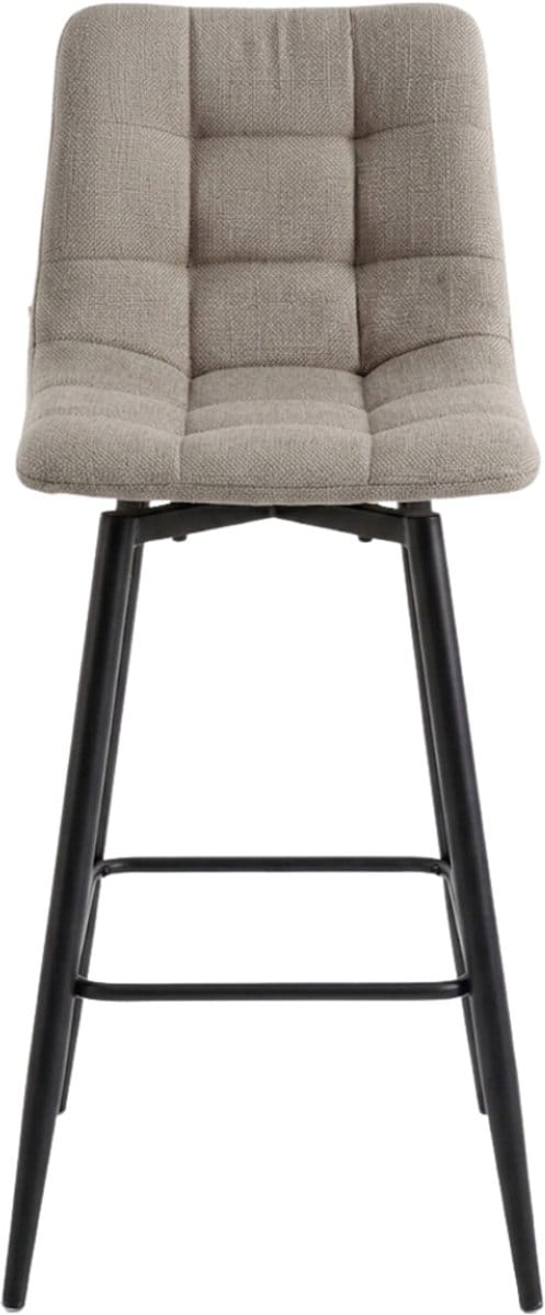 CALICOSY - Set van 2 gestoffeerde krukken in gemêleerde stof H94 cm - SIA