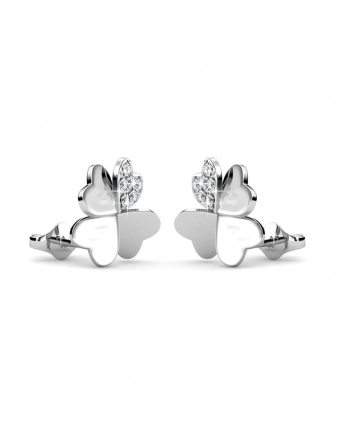 Lucky Clover oorbellen - Oostenrijks kristal