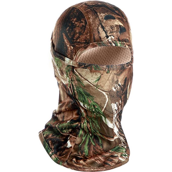Winddichte Gezichtsbedekking Camouflage Zon Multifunctioneel Ademend Gezichtsbeschermingsmasker voor Wandelen Kamperen brown