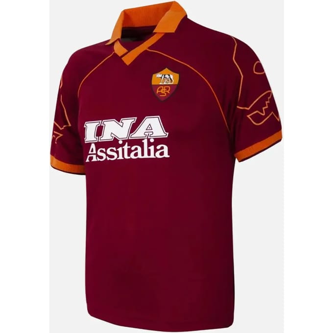 COPA - AS Roma 1999/00 Retro Voetbalshirt - Heren - Rood - M