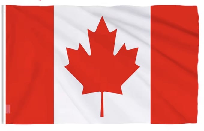 Canadese Vlag - Vlag van Canada - The Maple Leaf - 150/90CM - Polyester - WK - Voetbal - Landen - Flag - CHPN