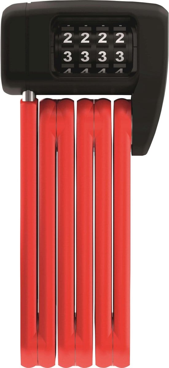ABUS vouwslot Bordo Lite 6055C - met cijfercode - Extra licht cijferslot van speciaal staal - ABUS-Security Level 7 - 60 cm - Rood
