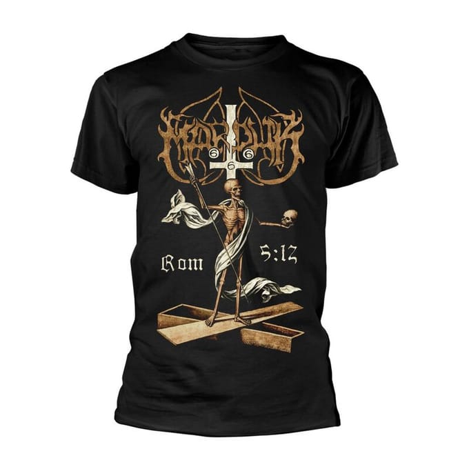 Marduk T-shirt - Rom 5:12 - S tot M - voor Mannen - zwart