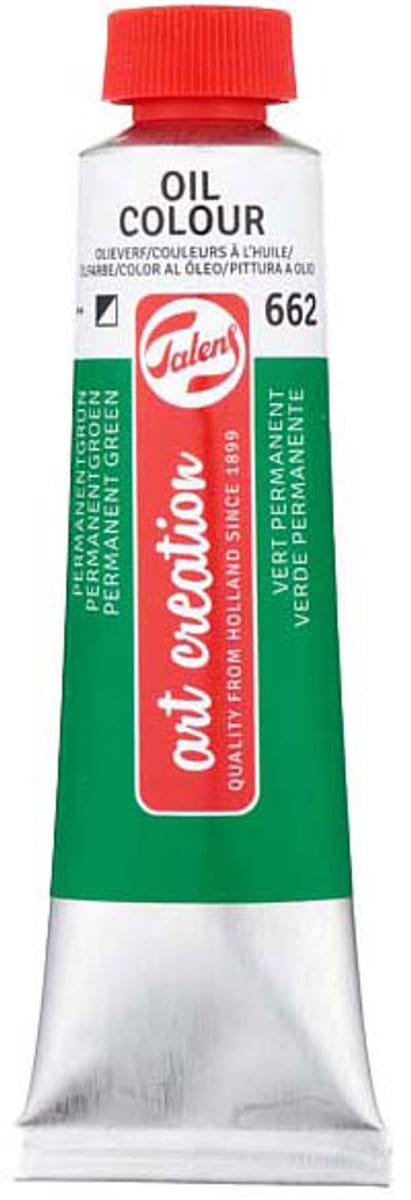 Olieverf Tube Permanentgroen 40ml schilderen creatief.
