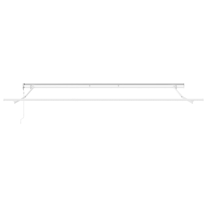 vidaXL - Uitschuifbare - luifel - Groen - en - Wit - 400 - × - 300 - cm