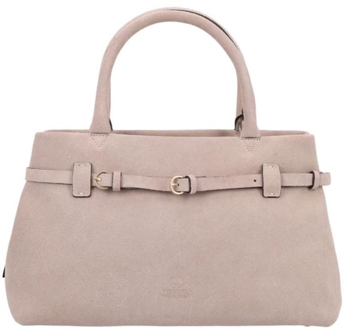 May Handbag Large suede Taupe Fred de la Bretoniere