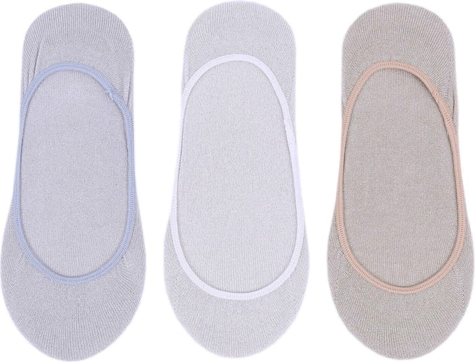 3x ballerinasokken in ingetogen kleuren