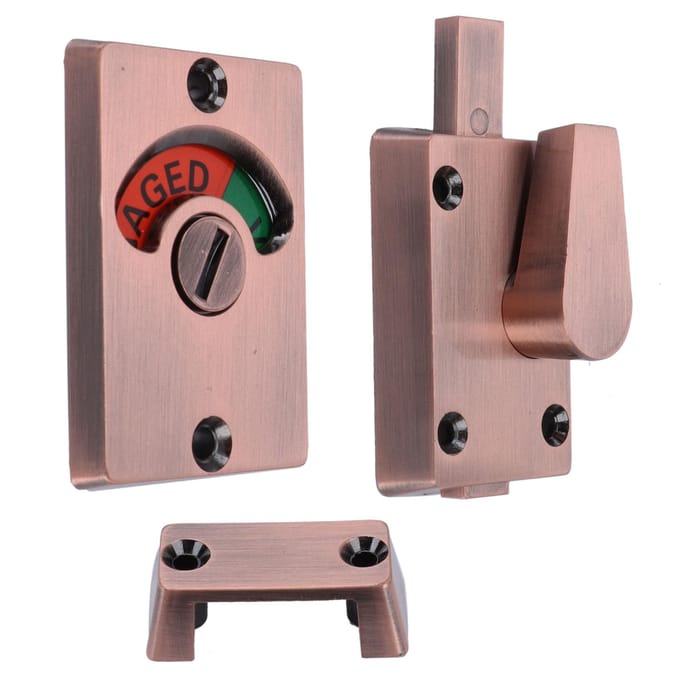Scheidingsdeurslot met Handvat Openbaar Toilet Toilet Grendel Indicator Accessoire gray