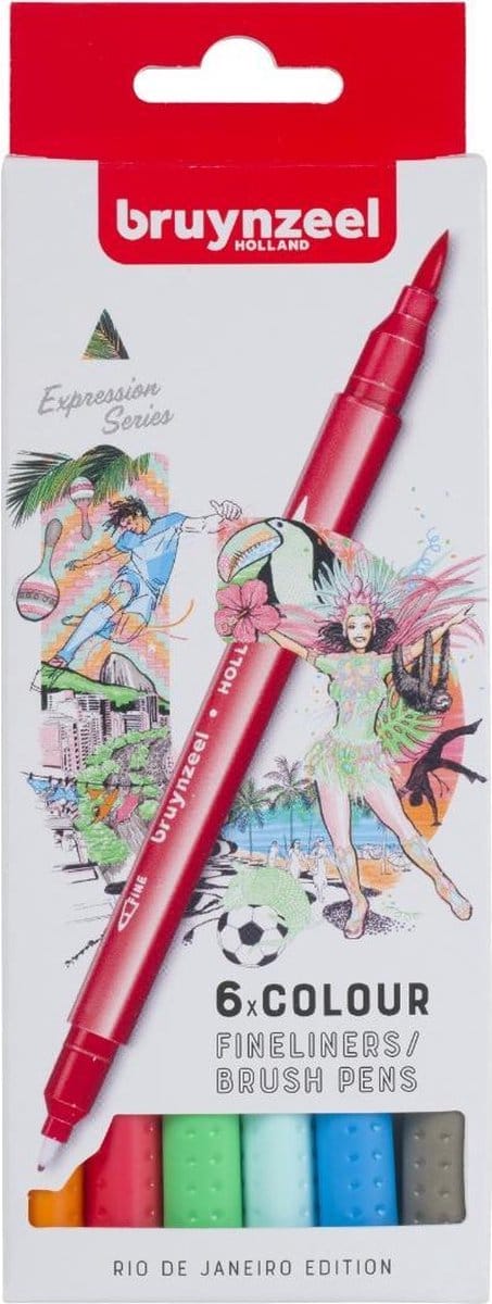 Bruynzeel Expression Fineliner / Brushpen set - Rio de Janei