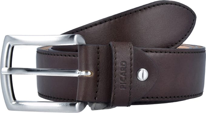 PICARD Leren Riem Authentic 2 Leather Belt W115 Cafe Donkerbruin