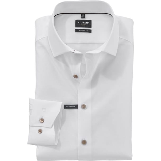 OLYMP Luxor Overhemd, modern fit, Global Kent, Wit