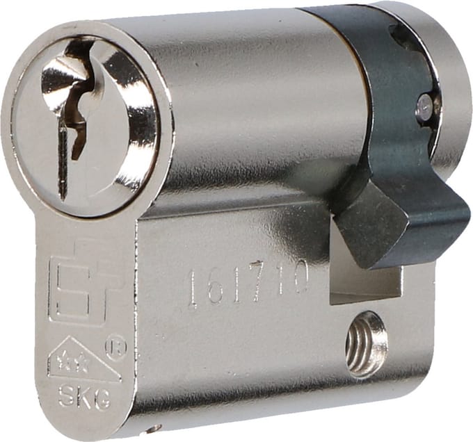 S2 veiligheidscilinder S6 30/10 SKG 2, halve profielcilinder (gelijksluitend)
