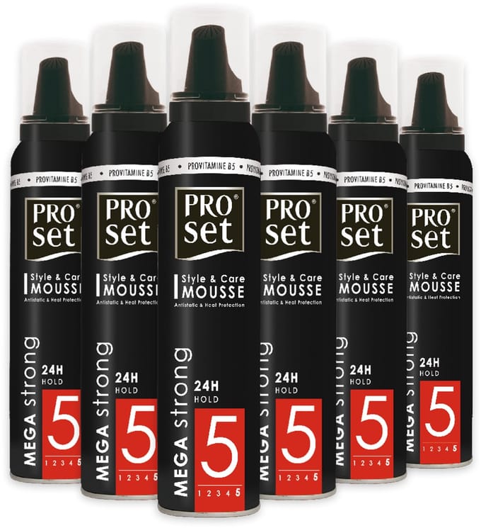 Proset Haarmousse Mega Strong - 6x 250ml - Voordeelverpakking