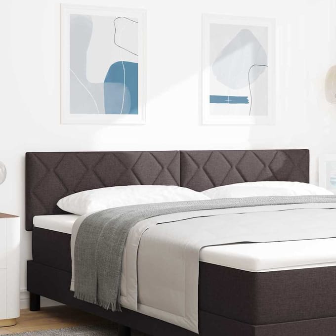 vidaXL - Hoofdbord - Donkerbruin - 180 - cm - Stof