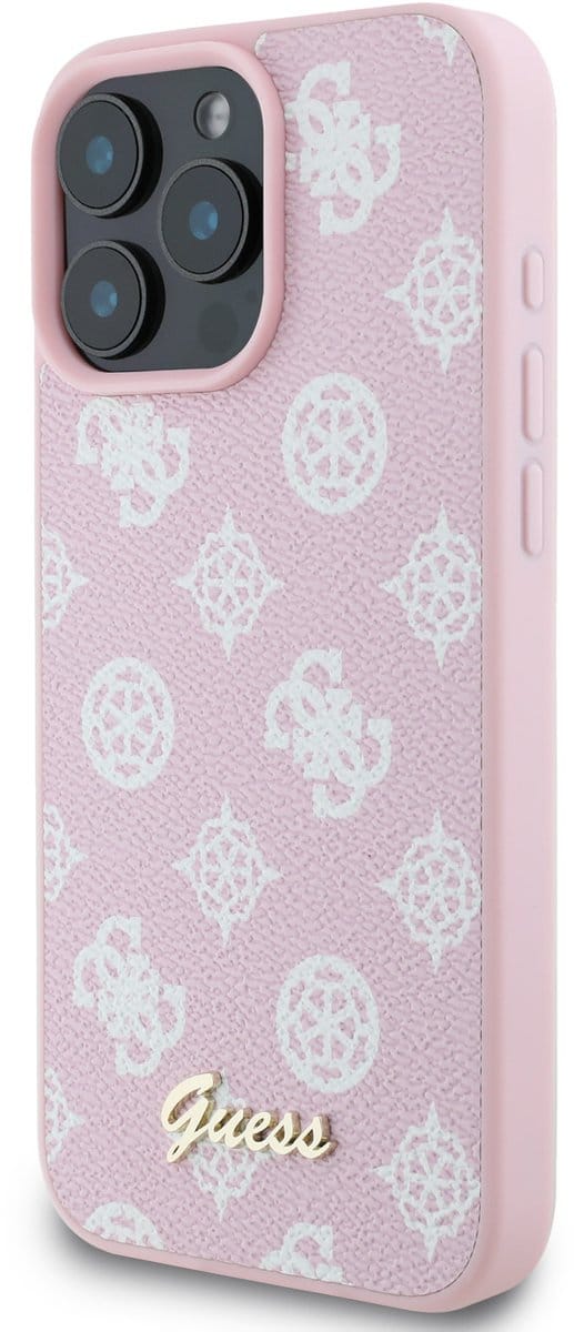 MagSafe hoesje voor Apple iPhone 16 Pro Max, Guess, Peony Script, Roze