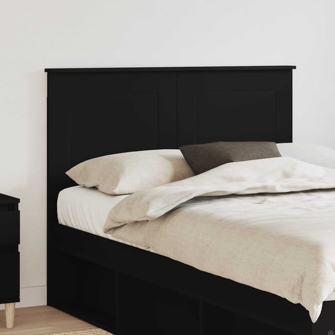 vidaXL - Hoofdbord - Zwarte - Eik - 100 - cm - Geconstrueerd - hout