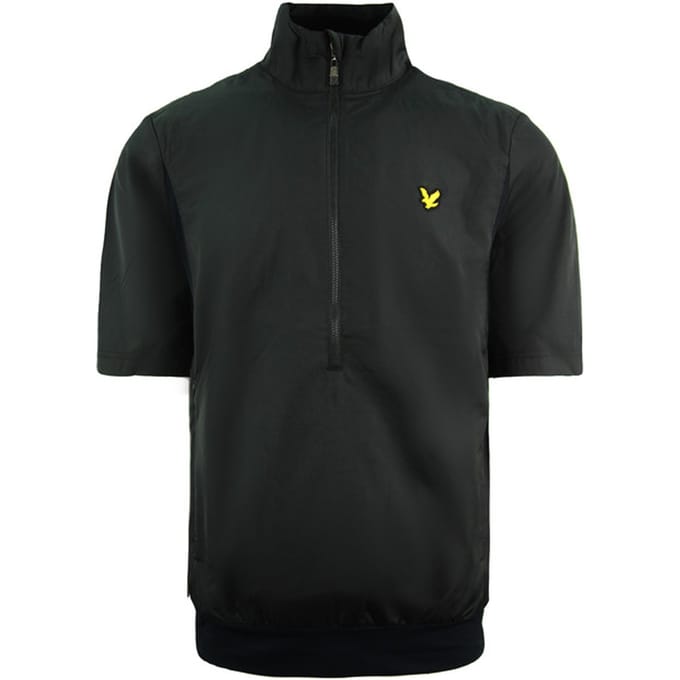 Lyle & Scott Dolar Golf Jacket 1/2 Zip Up Short Sleeve Black Heren Track Top JK1241G 572