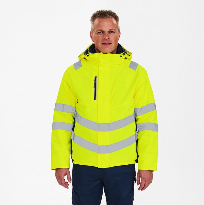 Engel Safety winterjack 1946-930 - Hi-vis Yellow / Blue Ink - M