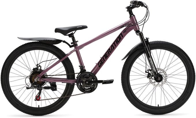 Generation GT100 24 inch Paars - Kinderfiets met Spatborden