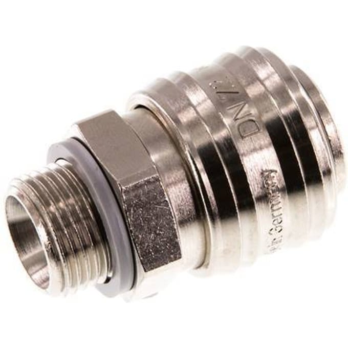 Vernikkeld Messing DN 7.2 (Euro) Luchtkoppeling Snelkoppeling G 3/8 inch Buitendraad