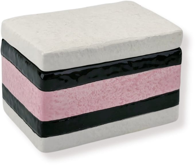 Housevitamin - Opbergpot - Engelse Drop - Roze/Wit - Dolomite - 9x6x7cm