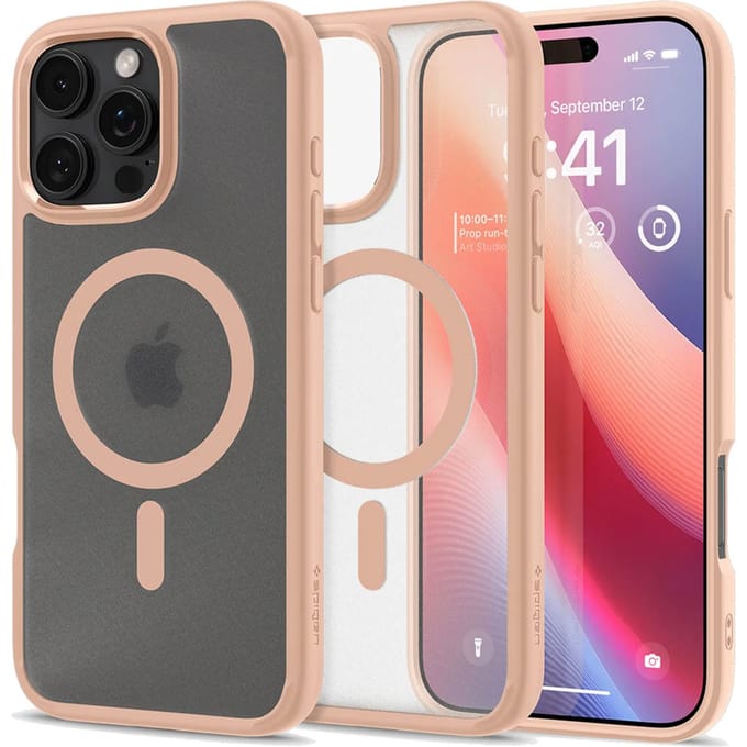 Spigen Ultra Hybrid Backcover MagSafe voor de Apple iPhone 16 Pro - Roze