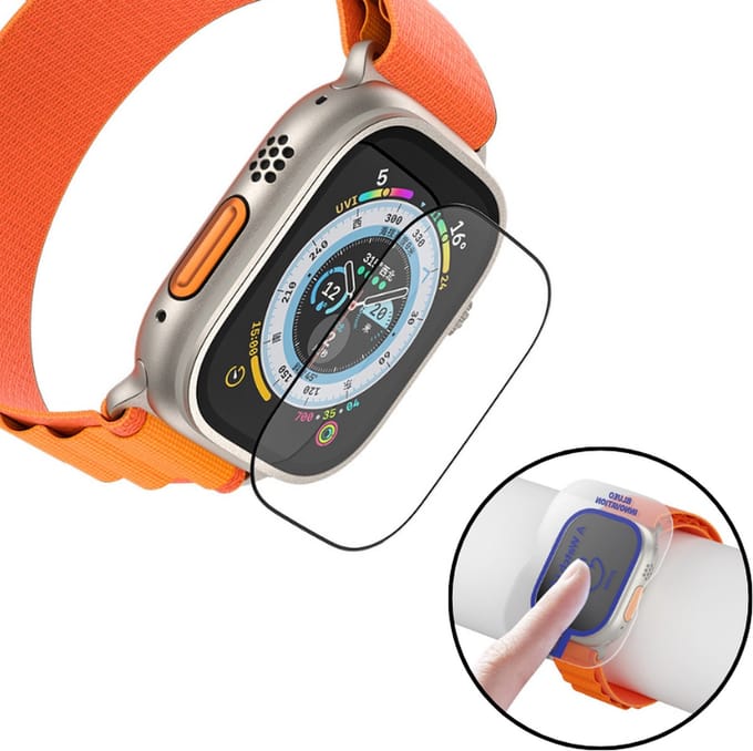 BLUEO 49mm Screenprotector - Geschikt voor Apple Watch Ultra met Applicator