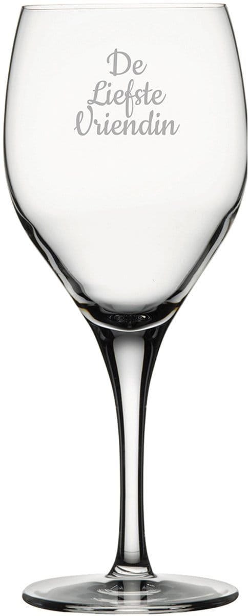 Gegraveerde witte wijnglas 34cl De Liefste Vriendin
