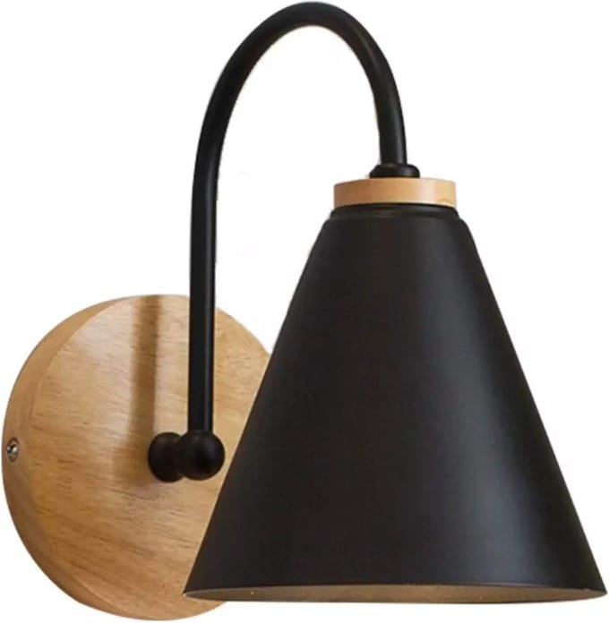 TooLight Wandlamp - Natuurlijk Design - Zwart - 23 x 23.5 cm - Rustgevende Sfeer