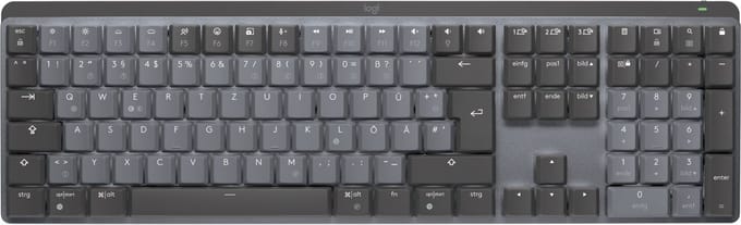 Logitech MX Mechanical toetsenbord RF-draadloos + Bluetooth QWERTZ Duits Grafiet, Grijs