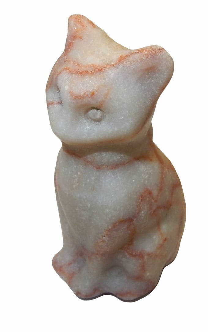 Kristal Steen Miniatuur Poes Botswana Agaat