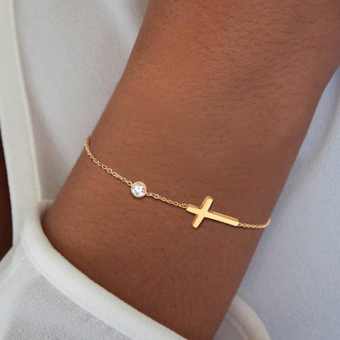 Exquise kruisarmband voor dames, dagelijkse vrijetijdsbesteding voor dames, modeaccessoires goud