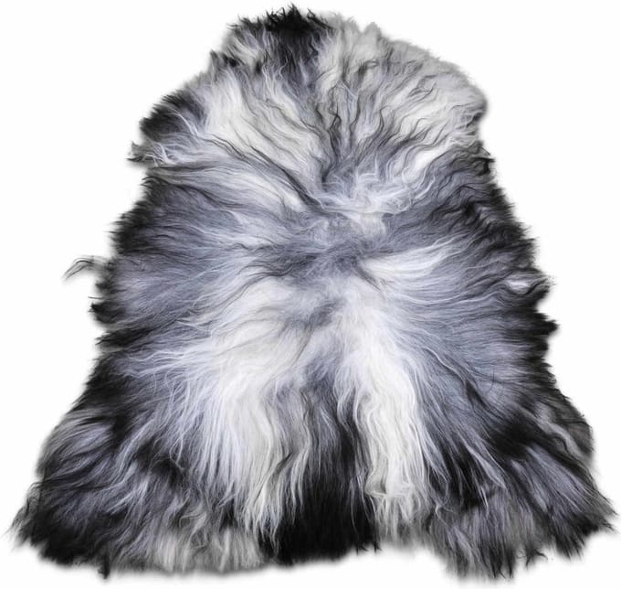 Schapenvacht IJslands | Natural grijs kort | 100 x 65cm