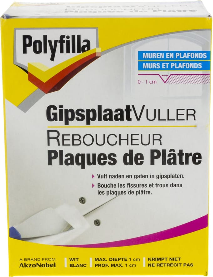 Polyfilla - Gipsplaatvuller (Poeder) - Wit - 750 G