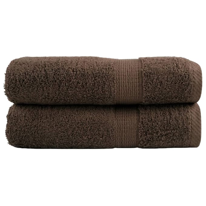 vidaXL - Badhanddoeken - SOLUND - 2 - st - 600 - g/m² - 100x150 - cm - bruin