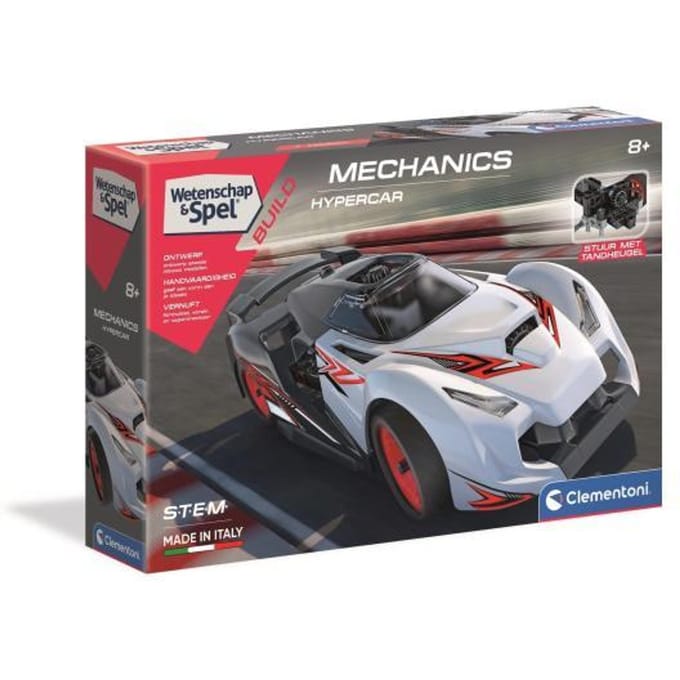 Clementoni - Wetenschap & Spel Mechanics - Raceauto Hypercar model Kit - Constructie Speelgoed - Vanaf 8 jaar