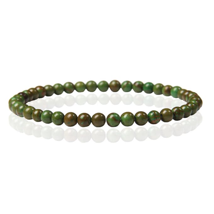 Memphis Natuursteen Armband - 4mm Green Jade