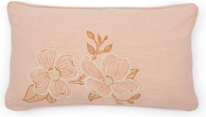 Riviera Maison Fleurs Pillow Cover - Soft Pink - 50.0 x 30.0
