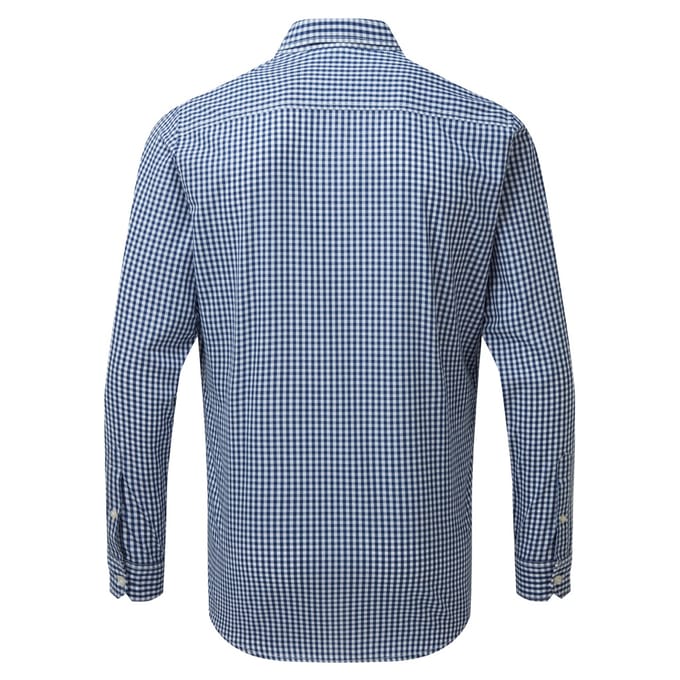 Premier Heren Maxton Check Shirt met lange mouwen (Marine / Wit)