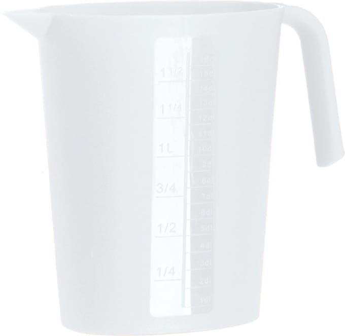 Juypal maatbeker - wit - 1,75 liter - kunststof - L22 x H20 cm