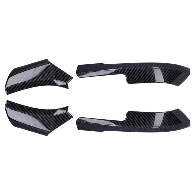 Cache de rétroviseur latéral complet à coller, décoration de garniture style fibre de carbone, adapté pour RAV4 2019 2021 black
