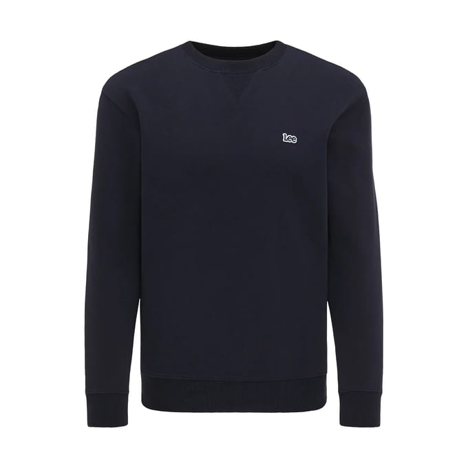 Lee Heren Sweatshirt PLAIN CREW regular fit Blauw M Ronde Hals Volwassenen