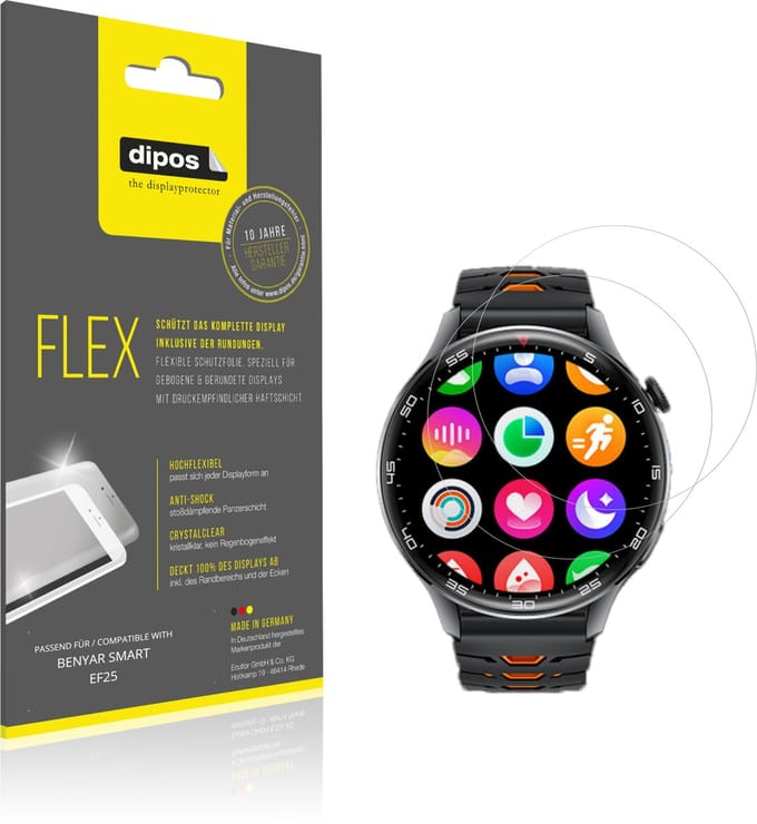 dipos – 2x Beschermfolie geschikt voor BENYAR SMART EF25 | 3D Full Cover Screenprotector | 100% Passend