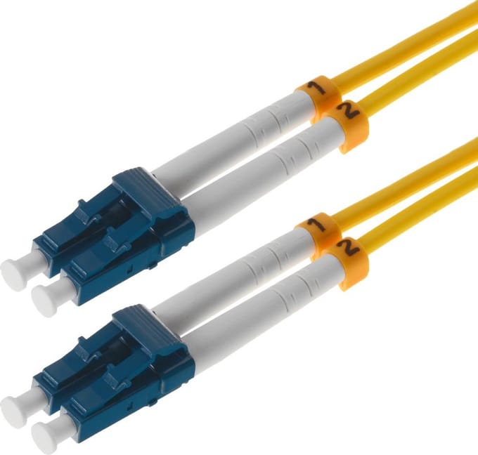 Helos 2m OS2 LC/LC Glasvezel kabel Geel