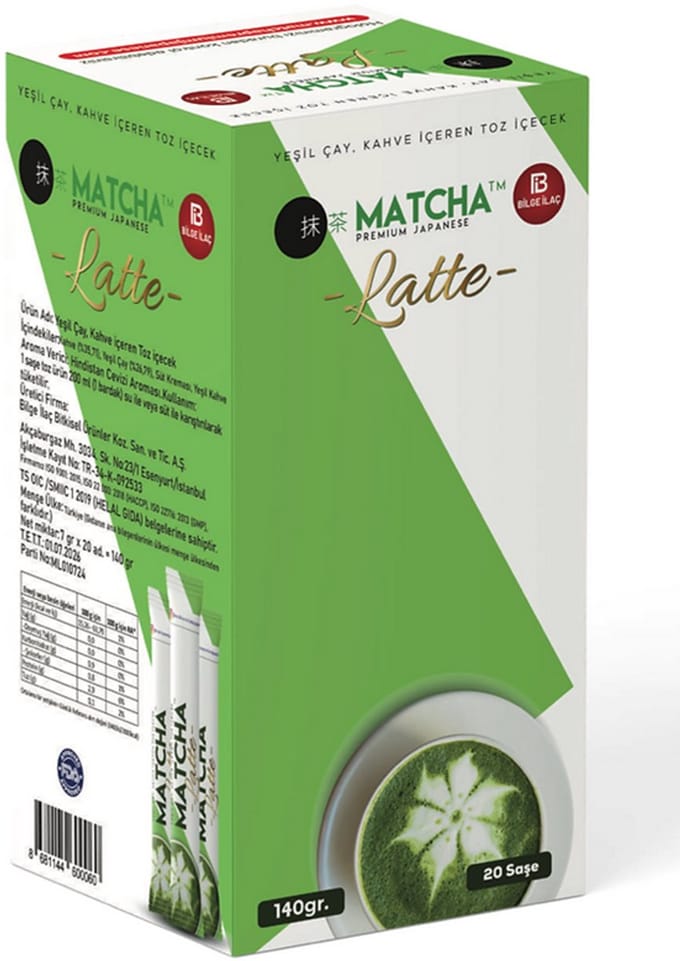 Matcha Premium Japanse Latte – Koffie & Kokossmaak 20 stuks