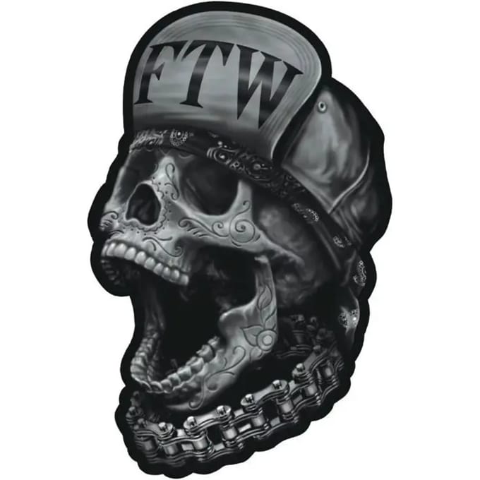 ftw mini doodshoofd motorfiets stickers Lethal Threat